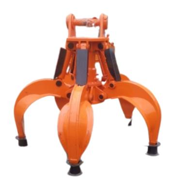 China Q345B Mechanical Orange Peel Grab , Digger Grab Bucket For 10 Ton Excavator for sale