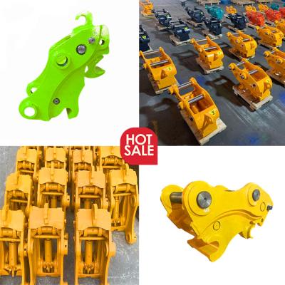 China Yellow Manual Quick Hitch , Pin Grabber Quick Coupler For Mini Excavator for sale