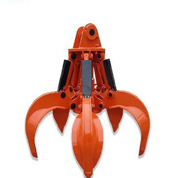 China 360 Degree Excavator Orange Peel Grab Rotation Hydraulic Steel Scrap Grapple à venda