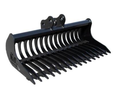 China Customized 1.6Ton Dozer Rake Bucket For Excavator Root Attachment Double Digging for sale