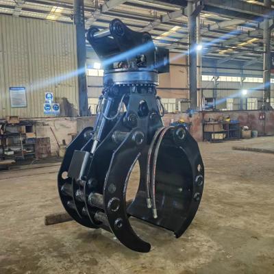 Chine Excavator Hydraulic Rotating Grapple , Log grapple and hydraulic grapple rotator with wood grab excavator à vendre