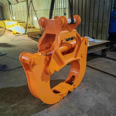 China O log da personalização 4-30 Ton Excavator Hydraulic do apoio luta a garra de madeira para a máquina escavadora de Doosan 150 à venda