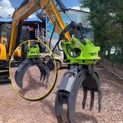 China Excavator Hydraulic Rotating Log Grapples Grab For CAT320 PC200 à venda