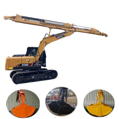 China 1.6-3.5cbm Chamshell Bucket For Three Section Telescopic Arm Use In 28-55ton Excavator for sale