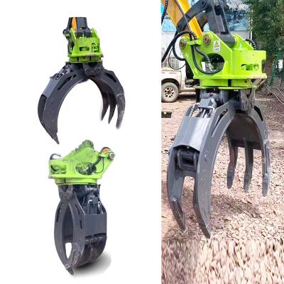 China Manufacture OEM ODM Excavator Hydraulic Log Grapple for CAT320 PC200 , Custom Excavator grab for sale