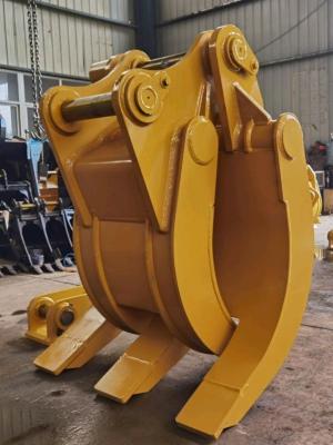 China 5-50 Ton Manual Mechanical Log Grab Excavator Grapple For Wood Rock Stone And Demolition for sale