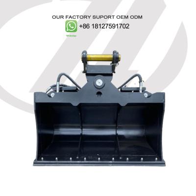 China Double Cutting Edges Excavator Tilting Bucket For CAT320D , Tilting Ditch Bucket for sale