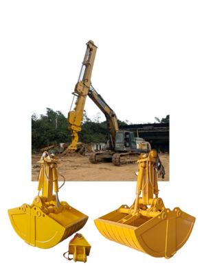 China excavator attachments clamshell bucket clamshell excavator bucket for telescopic arm for Komatsu Cat Sany excavator à venda