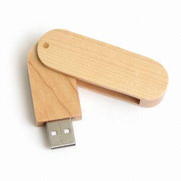 China Engraving Logo Walnut Swivel Wood USB Stick 2.0 Interface Support Windows98/ME/2000/XP/Server 2003 for sale