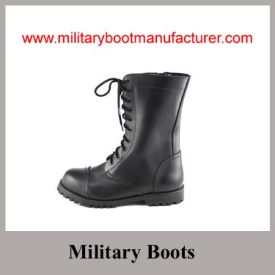 China Wholesale China Made Black Full Leather Military Combat Boots for sale
