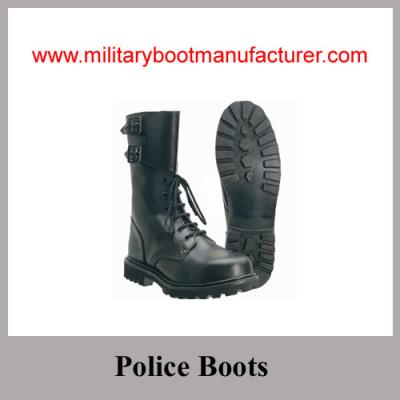 China Wholesale China made First Layer Leather Black Military Goodyear Boots for sale