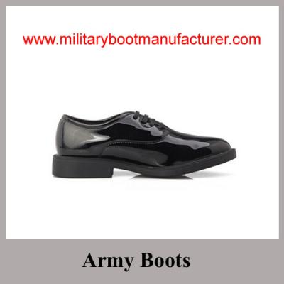 China Wholesale China Made Glossy Mirror Leather  Army Rank Officer Shoes for sale