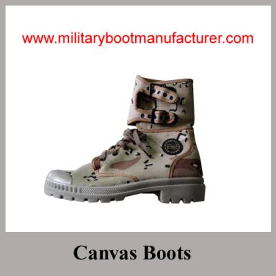 China Wholesale China Made Benin Army Camouflage Thick Cotton Canvas Boots for sale