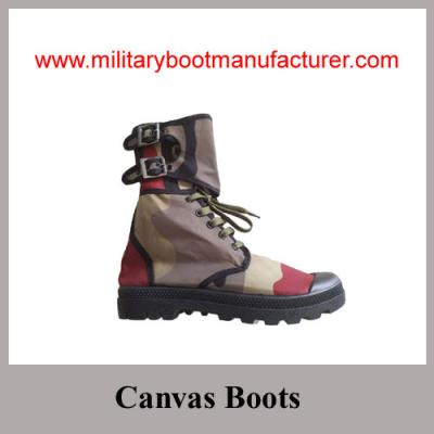 Chine Wholesale China Made Camouflage Military Canvas Boots For Fireman à vendre