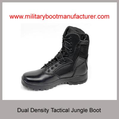 China Wholesale China Military Tactical Combat Boot With PU Rubber Dual Density Full Grain Leather 1400D Nylon Size Zipper for sale
