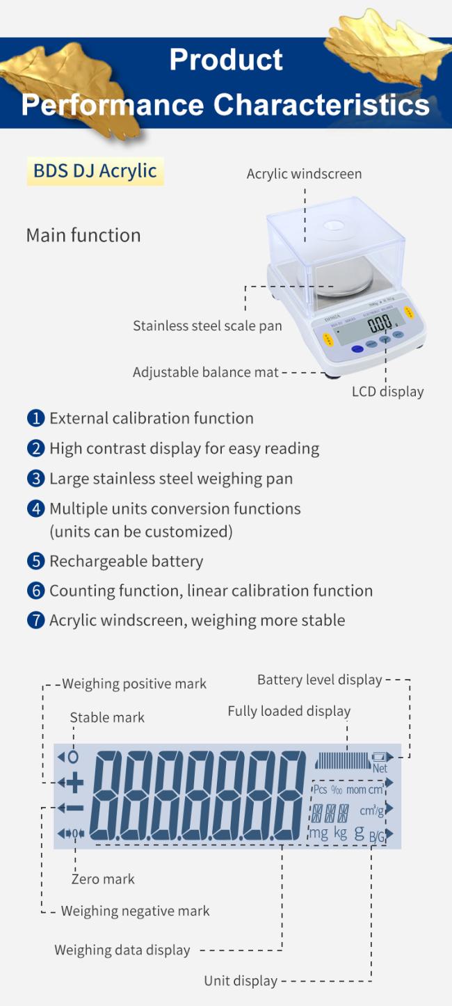 Precision Balance  Digital Jewelry Weighing Scales Industrial Analytical Balances 0.01g/1200g  Laboratory Balance