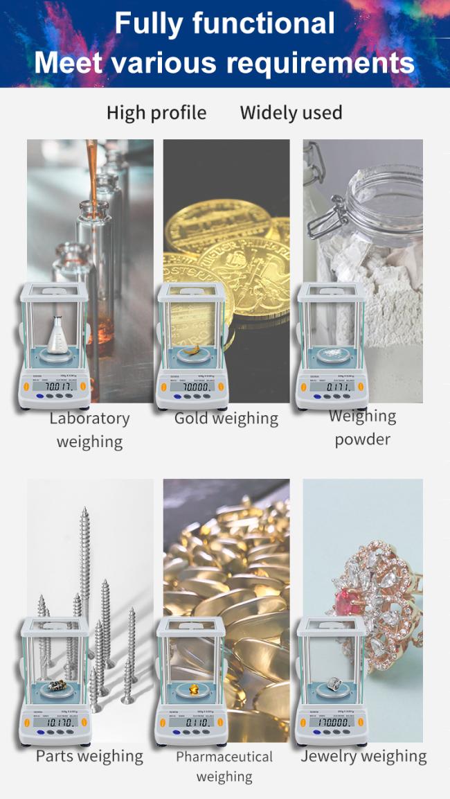 0.001g High Accuracy Balances Digital Jewelry Weighing Scale Laboratory Analytical Balance  Industrial Weigh Machine
