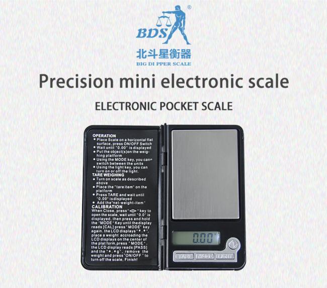 BDS-808 Portable Milligram Scale 200g customizable Small digital pocket scale Escala de herramienta de joyeria