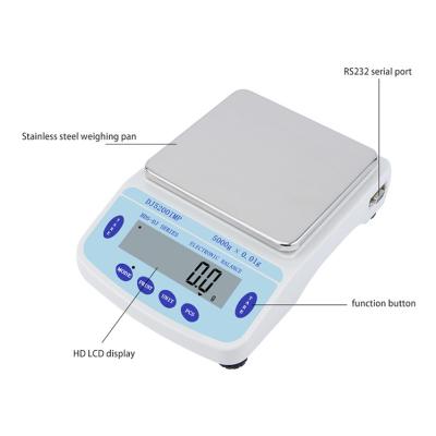 China Laboratory analytical balance Precision Electronic balance 5KG 0.01Digital weighing scales compact Teaching scale for sale