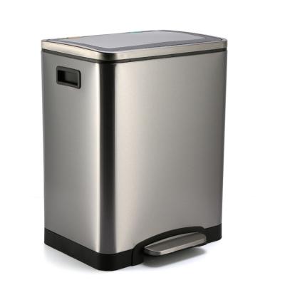 China 20L Sanitary Waste Bins , KWS Stainless Steel Pedal Bin for sale