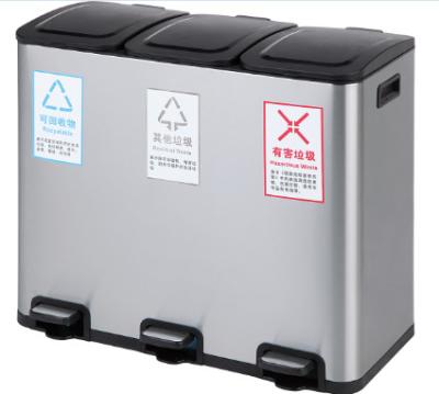 China 3 in 1 20 Litre Stainless Steel Pedal Bin for sale