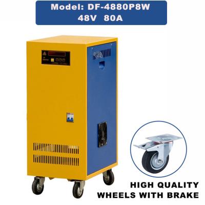 China 380Volt 3 Phase Forklift Battery Chargers 48v 80A Traction Battery Charger for sale