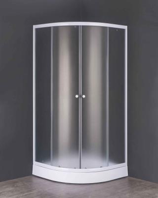 China 5mm Frost Tempered Glass Shower Cubicle with Quadrant Shower Tray for sale
