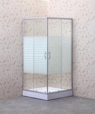 China Line Glass Bathroom Shower Enclosures 900x900 Sliding Door With Square Tray for sale