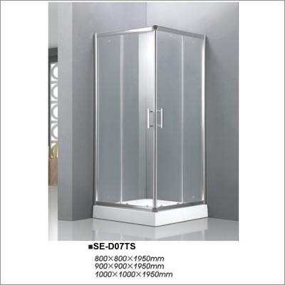 China Transparent Glass Sliding-Door Shower Room with Square Tray 1000*1000*1950mm for sale