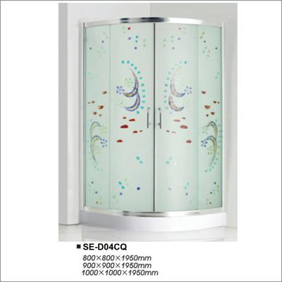 China Colorful Tempered Glass Bathroom Shower Enclosures , Sliding Door Shower Cubicles for sale