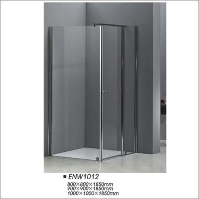 China Square Shaped Pivot Door Shower Enclosures Tempered Glass Shower Screen for sale
