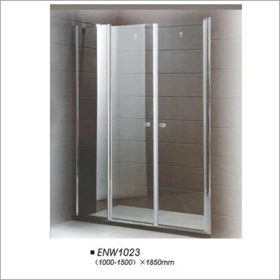 China Tempered Glass Shower Screen With Frame Pivot Open Style CE Certification for sale