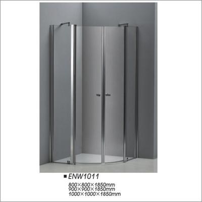 China Corner Tempered Pivot Glass Shower Doors , Sector Shower Screen 900*1850mm for sale