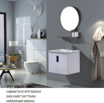 China Customized Pvc Wall Mounted Bathroom Vanity Units Modern 610*470*500mm for sale