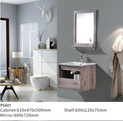 China Modern Wall Mounted Bathroom Cabinet with Mirror Customized 610*470*500mm for sale