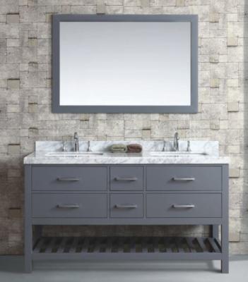 China 60′′ Wide Freestanding Bathroom Vanity With Sink for sale