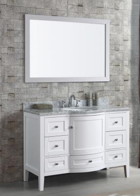 China Free Standing Bathroom Vanity Cabinets Furniture with White Glossy Finish for sale