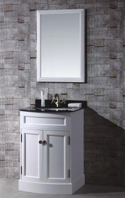 China 24′′ Single Sink Bathroom Vanity Mirror Cabinet With Marble Countertop for sale