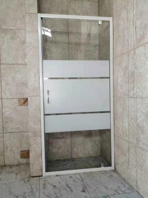 China White Painted Profile Pivot Door Shower Enclosures 90X190cm for sale