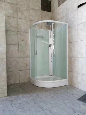 China Fan Shaped Steam Shower Room With White Polly Background 900x900mm for sale