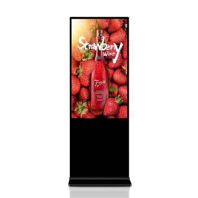 China 55 Inch Metal Advertising LCD Display Android Wifi Vertical TV Indoor Digital Advertising Screens for sale