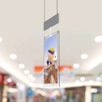China Indoors Double Sided Hanging Digital Signage 16.7M 8ms 2G DDR3 ROM for sale