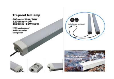 China 2ft 20W IP67 LED Vapour proof Batten lamp tube/LED tri-proof light in high quality 3 years for sale