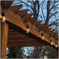 China Customized Patio decorative holiday lighting weatherproof commercial string led E27 sockets with 2w S14 led bulbs for sale
