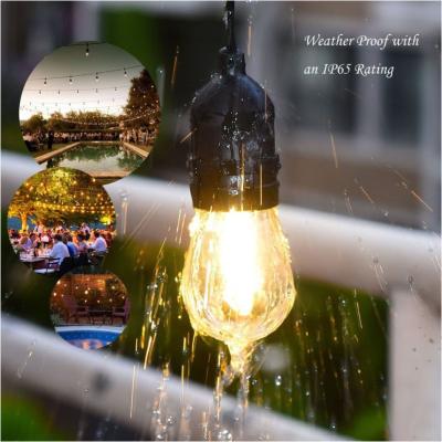 China 15m 2*1.35mm2 220V/230V with 15 lampholder outdoor string light with Edison bulb decorative - Set of 18 pcs Clear S14 Bu for sale