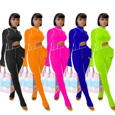 China New Arrival Breathable Sport Crop Top With Leggings XS 2 Piece Set Drop Clothing For Women for sale