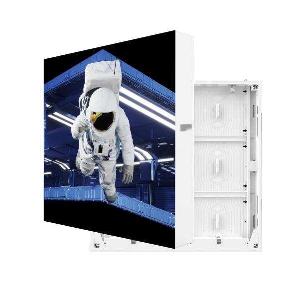 Quality LED custom outdoor aluminum cabinet 2.5 specification 400mm*400mm high-definition naked-eye 3D screen for sale