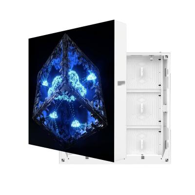 China LED customized outdoor aluminum cabinet specification 400mm*400mm High-definition glasses-free 3D screen for sale