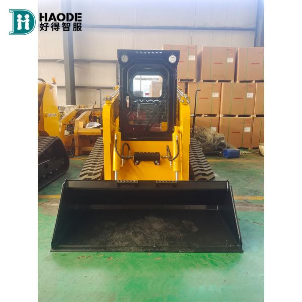 Quality Fully Hydraulic System 1200kg 100hp Tracked Skid Steer Loader 0.6CBM Bucket for sale