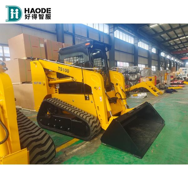 Quality Fully Hydraulic System 1200kg 100hp Tracked Skid Steer Loader 0.6CBM Bucket for sale